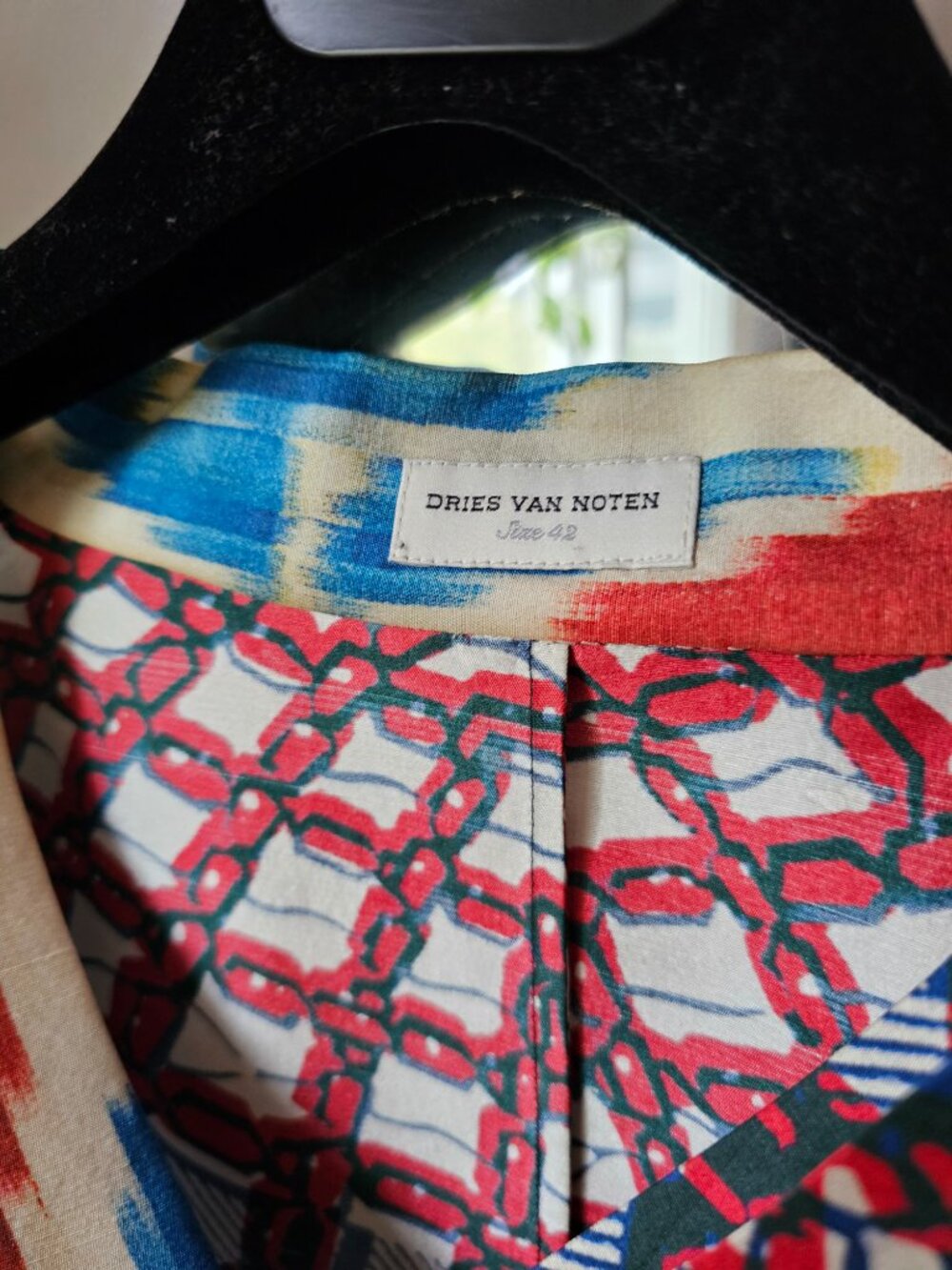 Dries Van Noten Silk Batik Pleated Short Sleeve Dress NWOT Made in Belgium Sz 42 - Picture 6 of 13